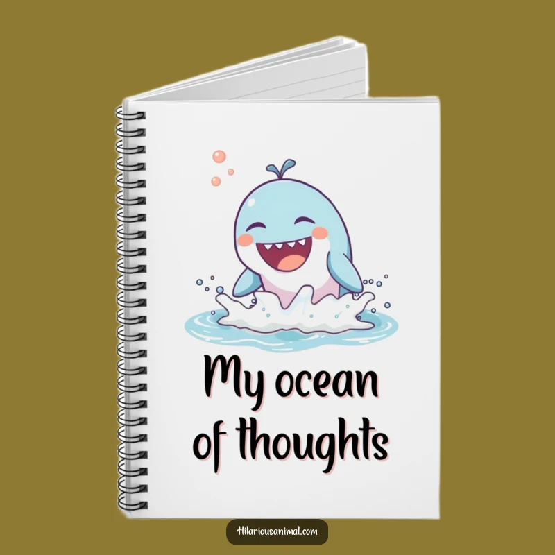 Funny Whale Laugh Notebook - Joyful Breaching Sea Creature Journal