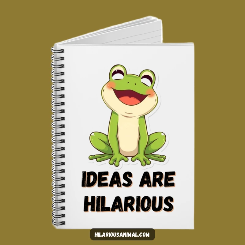 Funny Frog Laughing Notebook: Jot Down Jokes with Amphibian Humor