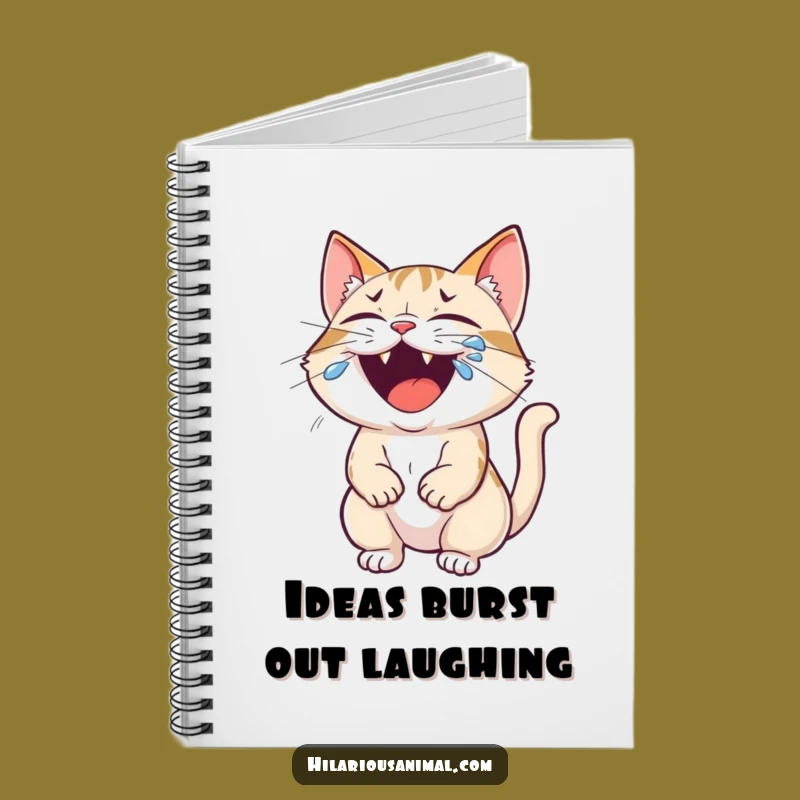 Funny Cat Roaring Tears Notebook - Hilarious Journal Gift for Writers