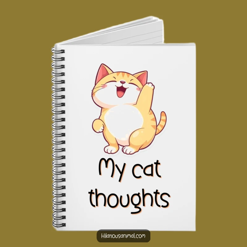 Funny Happy Cat Notebook: Feline Journal, Perfect Gift for Writers and Dreamers