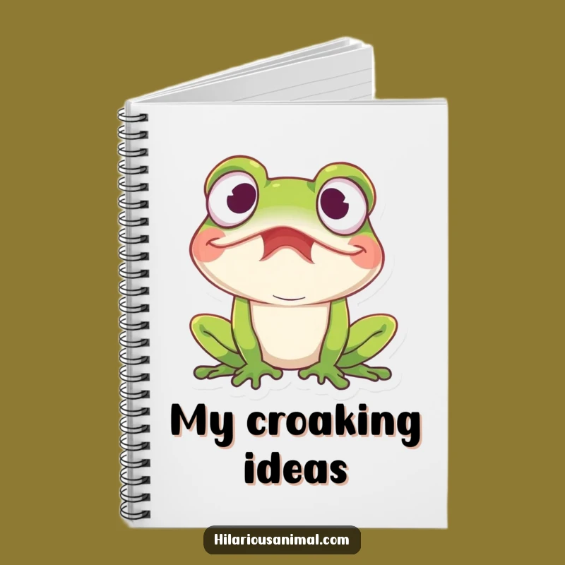 Funny Amused Frog Notebook: Jot Down Jokes with This Hilarious Journal