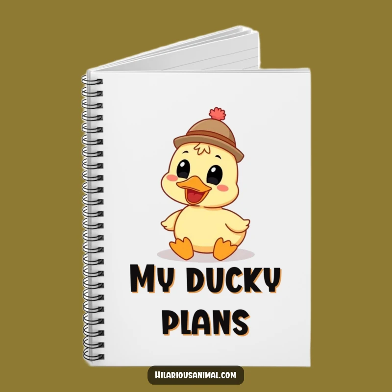 Funny Duck Hat Notebook: Jot Down Ideas with a Hearty Quack