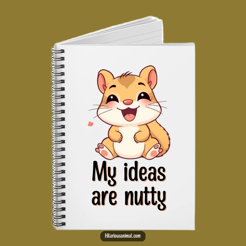 Funny Delighted Squirrel Notebook - Giggling Notes, Journal Humor Gift