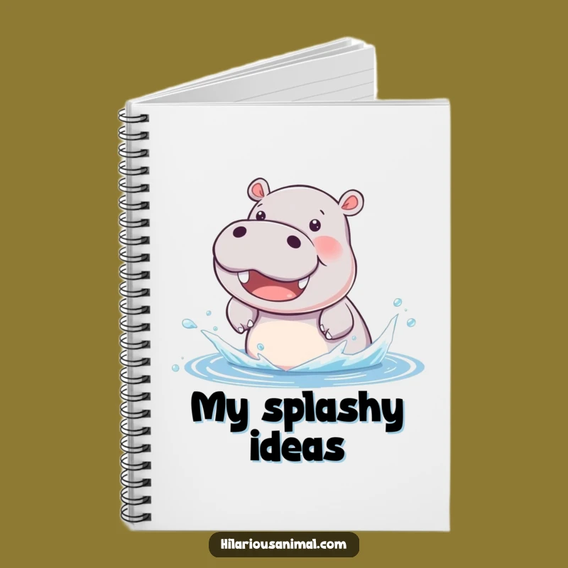 Funny Hippo Cub Notebook: Jot Down Splashy Ideas with Delight!