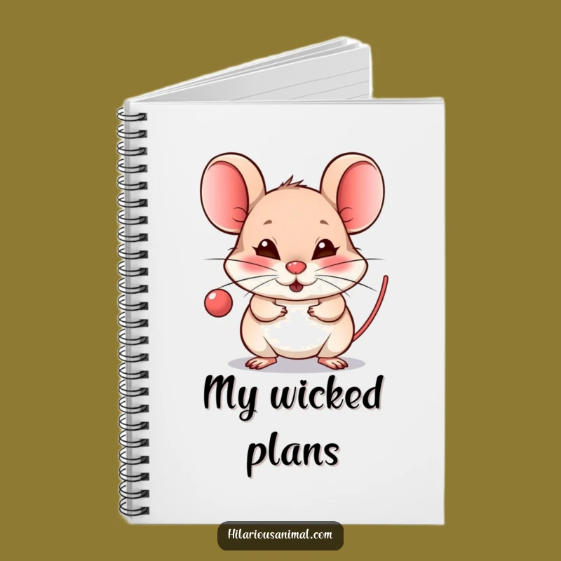 Funny Mouse Raspberry Notebook: Mischievous Journal for Notes Gift