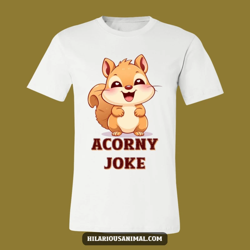 Funny Squirrel T-Shirt: Happy Laughing Critter, Bright Eyes, Comfy Tee, Gift