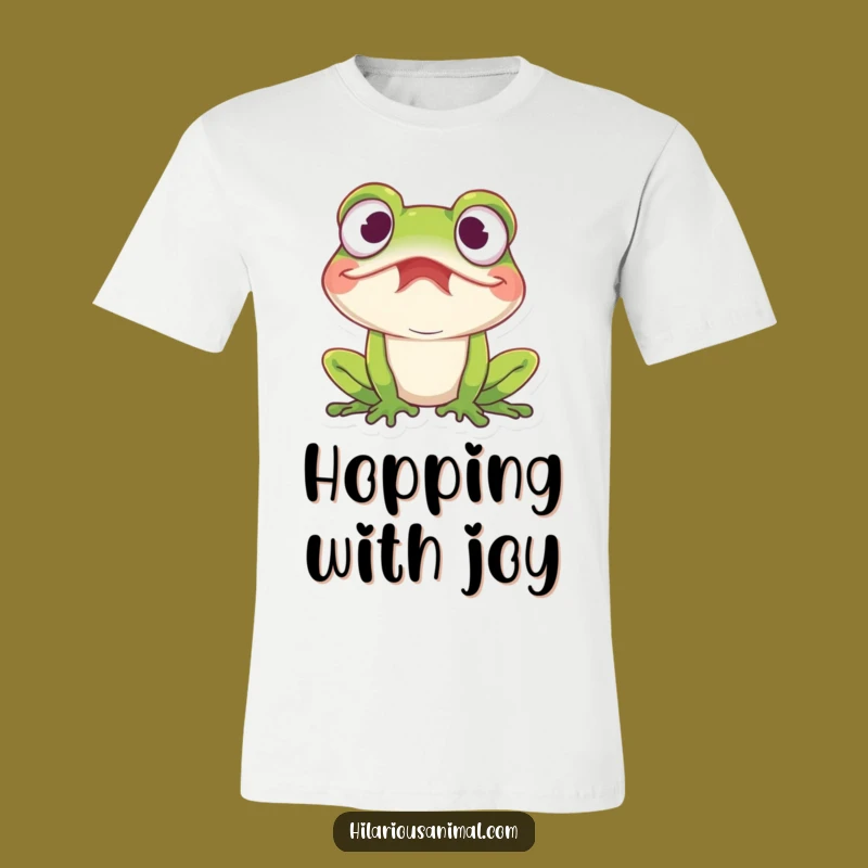Funny Amused Frog T-Shirt: Wear Your Giggles with This Hilarious Amphibian Tee