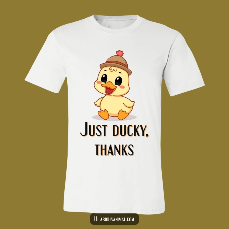 Funny Duck Hat T-Shirt: Wear Your Joyful Quack with This Comical Tee