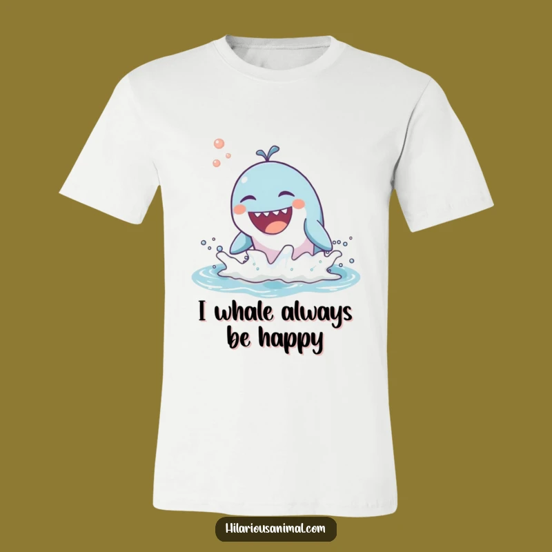 Funny Whale Laugh T-Shirt - Joyful Breaching Sea Creature Tee