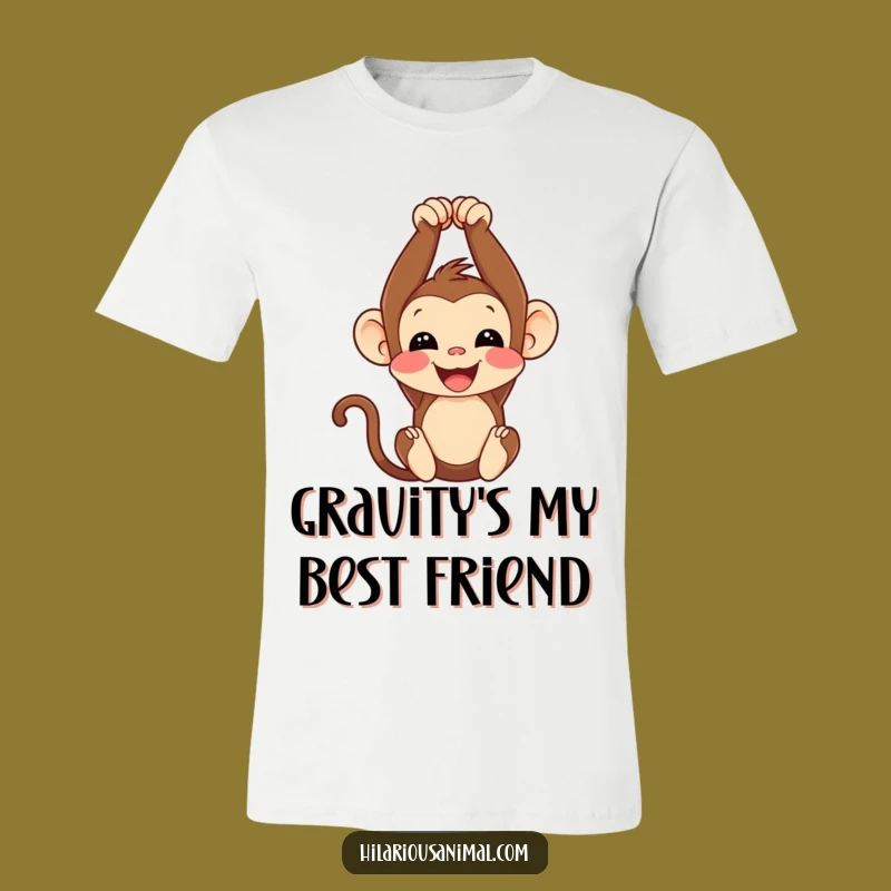Funny Monkey Cub T-Shirt: Wear Your Joy Like This Upside-Down Chuckler!