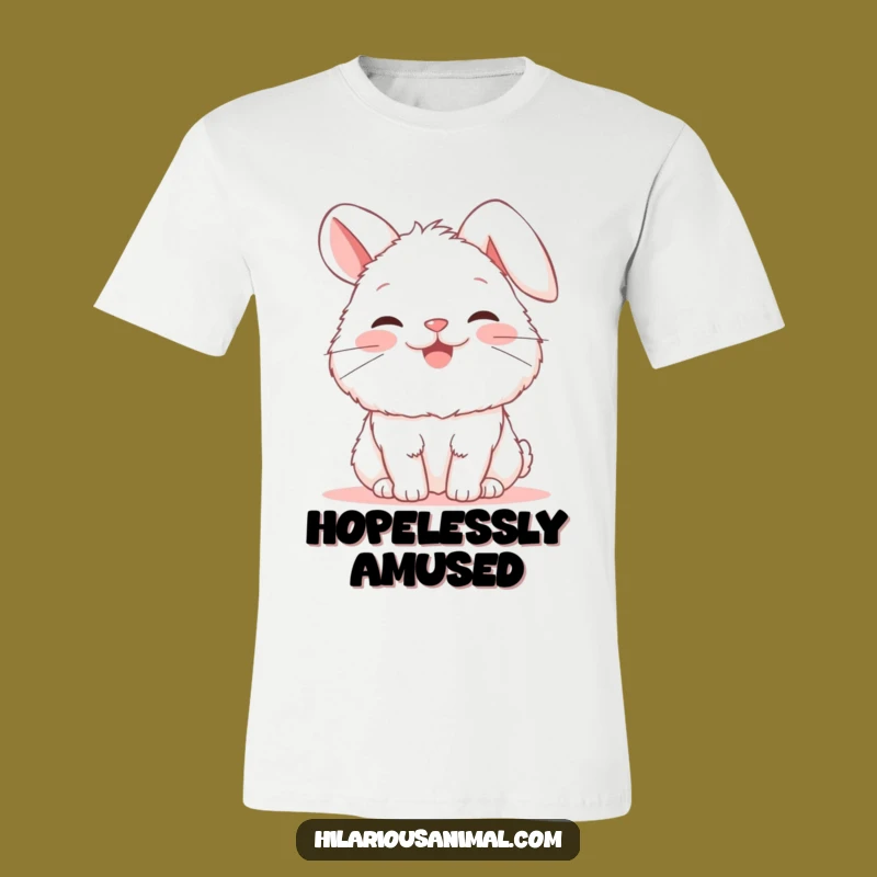 Funny Fluffy Bunny Snorting Tee - Hilarious Rabbit Graphic T-Shirt Gift