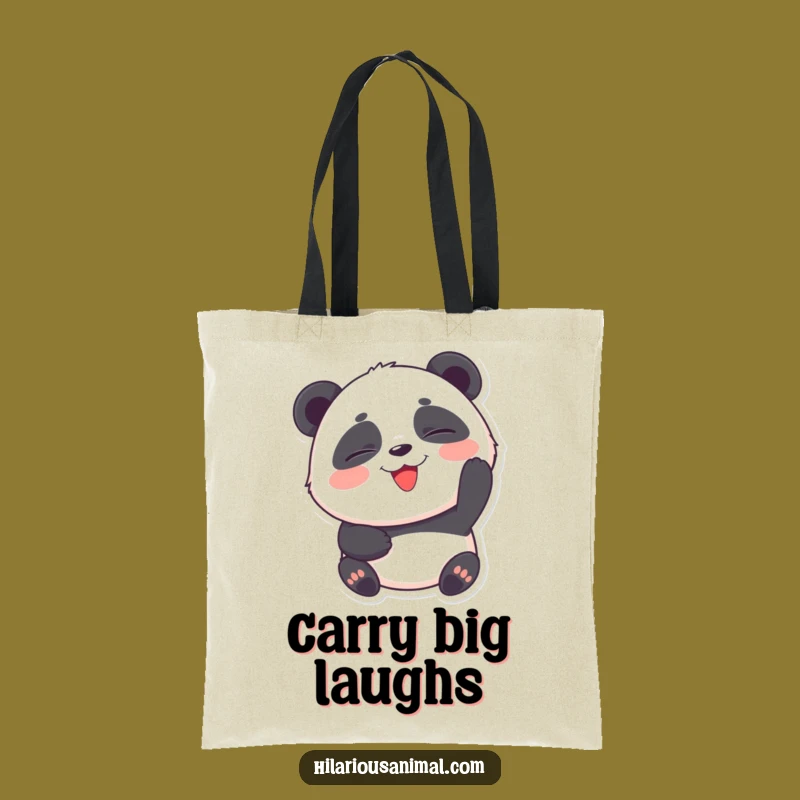 Funny Panda Cub Laughing Tote Bag: Carry Your Giggles Everywhere You Go