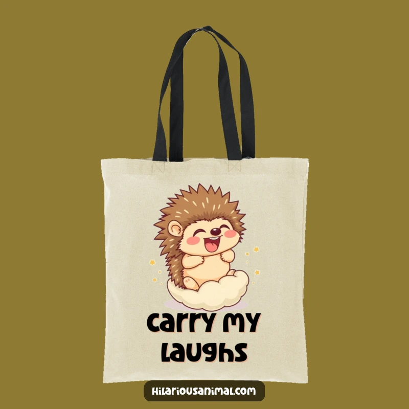 Funny Hedgehog Cub Rolling Tote Bag: Carry Your Laughs and Essentials