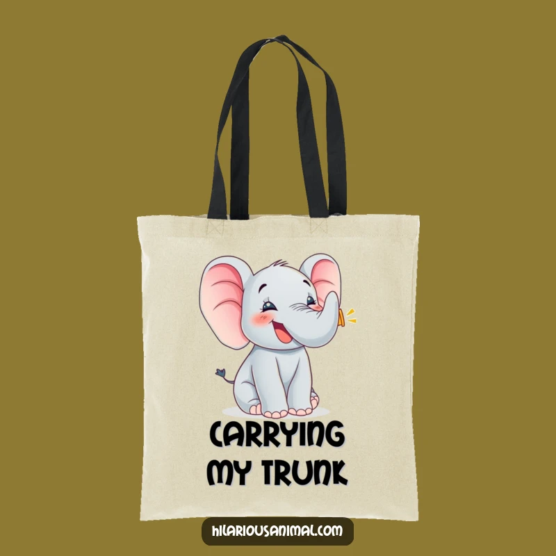 Funny Elephant Cub Tote Bag - Carry Your Joy Everywhere Daily
