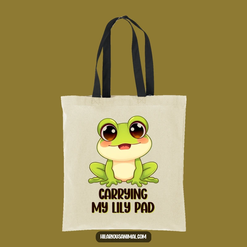 Funny Frog Croak Tote Bag: Carry Your Joy, Amphibian Style