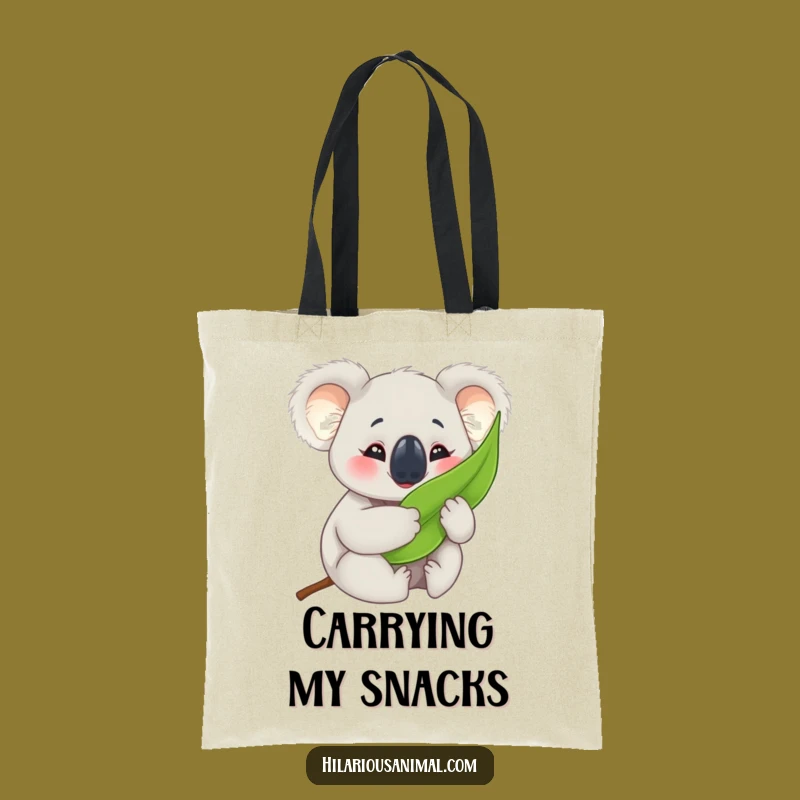 Funny Koala Cub Tote Bag: Carry Your Eucalyptus Love with Joy!