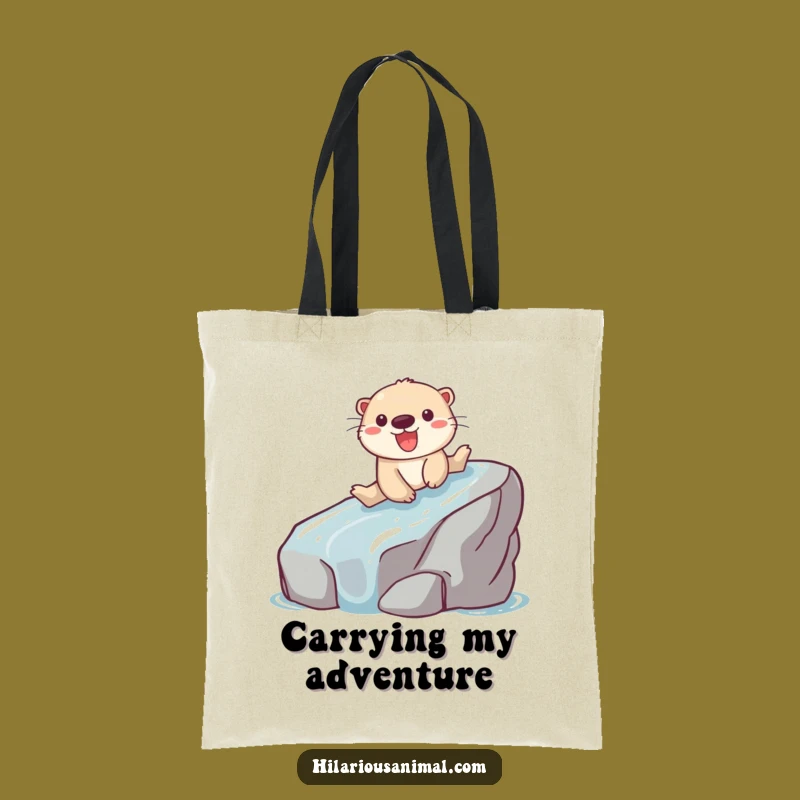 Funny Otter Sliding Tote Bag: Carry Your Fun Anywhere