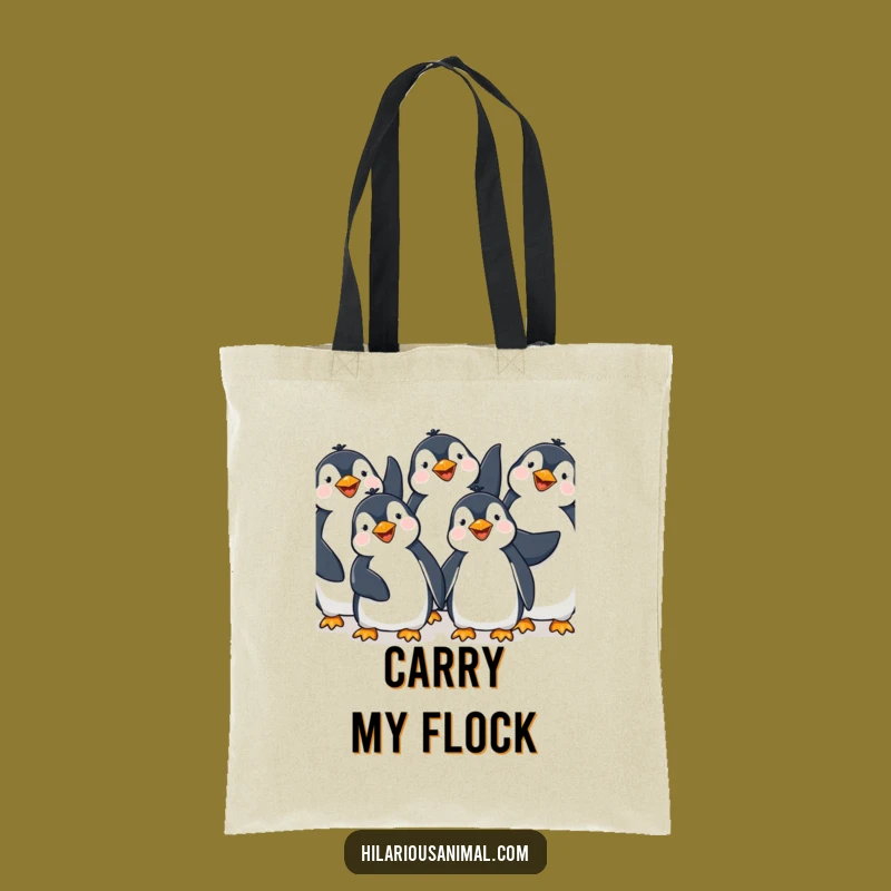 Funny Penguin Giggling Tote Bag: Carry Your Fun and Essentials Hilariously