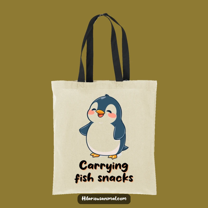 Funny Penguin Tote Bag: Belly Laughing Carry-All, Your Essential Funny Gift!