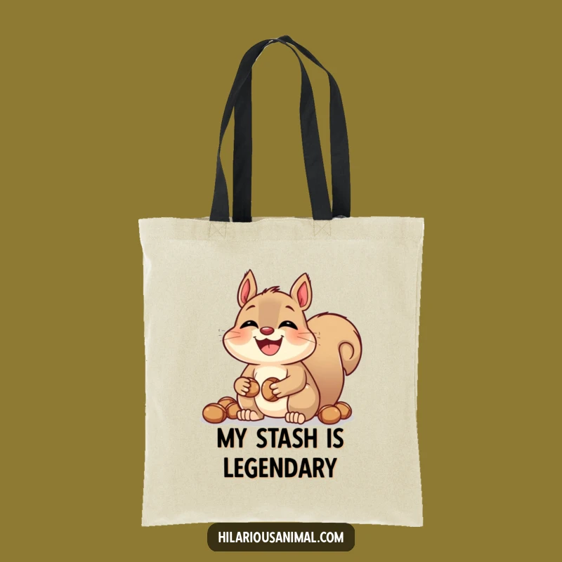 Funny Squirrel Nut Tote Bag: Carry Your Treasures with Humor