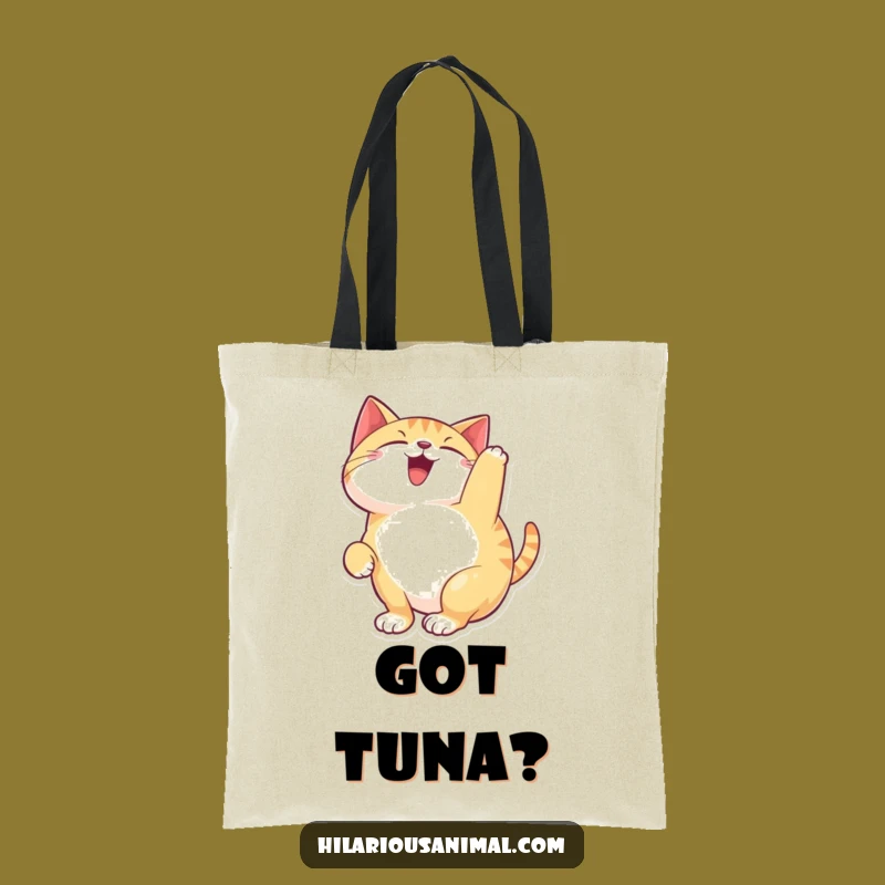 Funny Happy Cat Tote Bag: Chic Feline Design, Perfect Humorous Gift for Shoppers