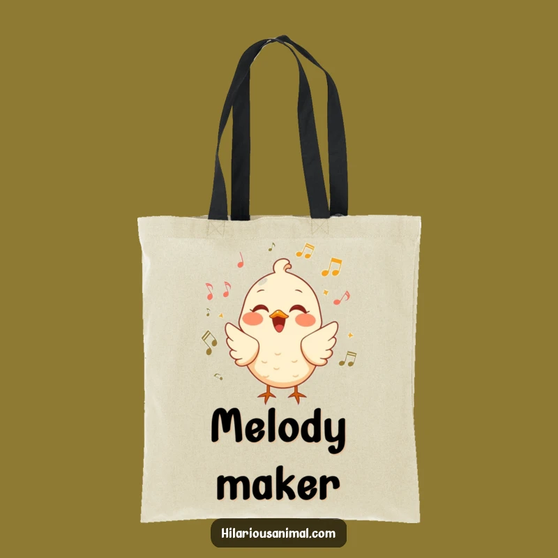 Funny Cheerful Bird Tote Bag: Carry Your Tunes and Laughs in Style