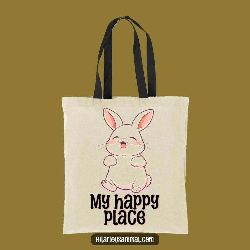 Funny Rabbit Exposed Belly Tote Bag - Stylish & Hilarious Bunny Gift