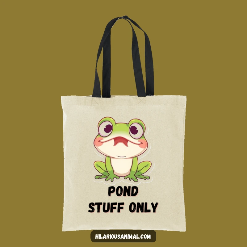 Funny Amused Frog Tote Bag: Carry Your Laughs with This Hilarious Accessory